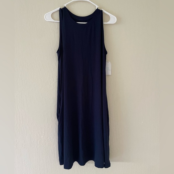 Time and Tru Navy Dress With Pockets - Picture 1 of 5
